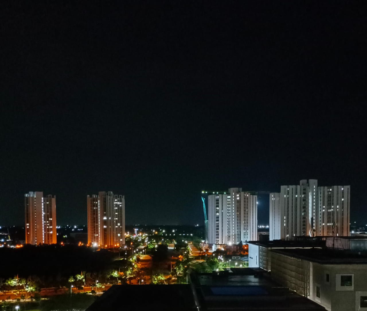 IIT Hyderabad campus at night